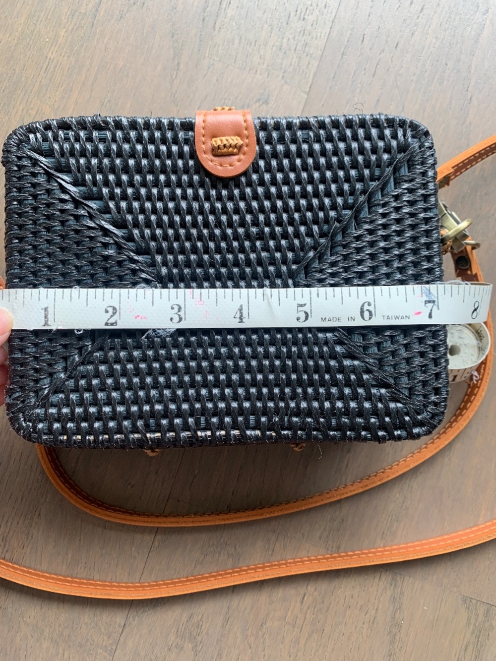 Anthropologie Boxy Rattan Crossbody Bag - Picture 12 of 16